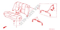 REAR SEAT/SEATBELT (4D) for Honda ACCORD EX 1600 4 Doors 4 speed automatic 1984