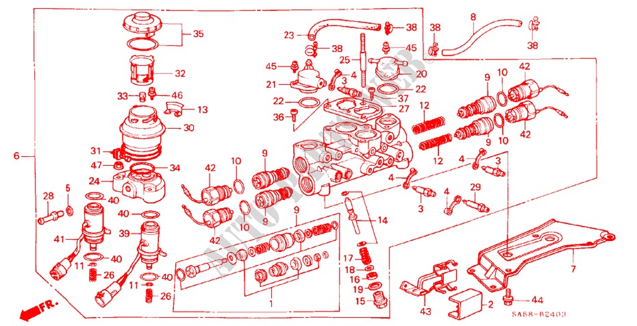 A.L.B. MODULATOR for Honda ACCORD EX 4 Doors 4 speed automatic 1984