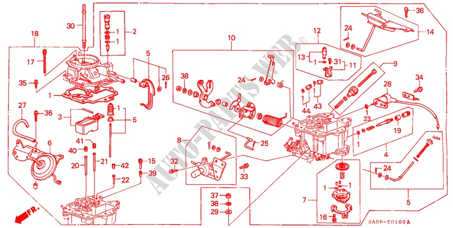 CARBURETOR for Honda ACCORD EX 3 Doors 5 speed manual 1984