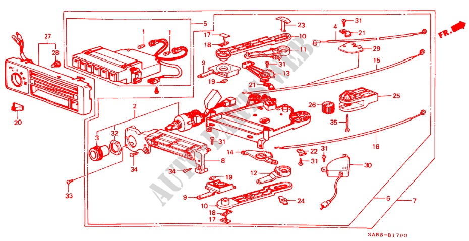 HEATER LEVER for Honda ACCORD EX 1600 3 Doors 5 speed manual 1984
