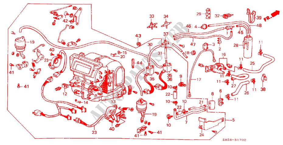 HEATER UNIT/WATER HOSE for Honda ACCORD EX 3 Doors 5 speed manual 1984