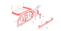 BODY STRUCTURE COMPONENTS (7)(WAGON) for Honda CIVIC WAGON STD 5 Doors 5 speed manual 1982
