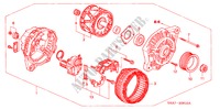 ALTERNATOR (MITSUBISHI) for Honda JAZZ 1.3GLI 5 Doors 5 speed manual 2005