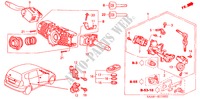 COMBINATION SWITCH ( '03) for Honda JAZZ 1.4LX 5 Doors 5 speed manual 2002