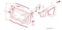 REAR WINDSHIELD/ QUARTER GLASS for Honda JAZZ 1.3LX-L 5 Doors full automatic 2005