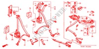 SEATBELTS for Honda JAZZ 1.4LX 5 Doors 5 speed manual 2003