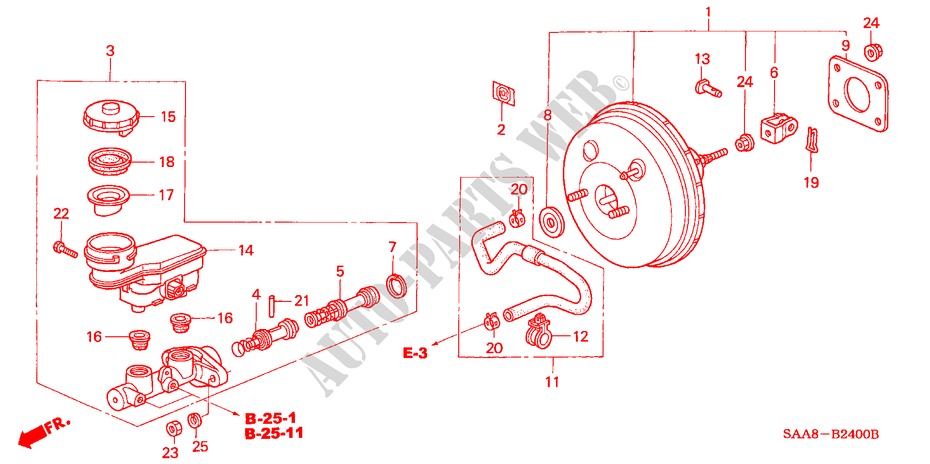 BRAKE MASTER CYLINDER/ MASTER POWER for Honda JAZZ VTI 5 Doors 5 speed manual 2005