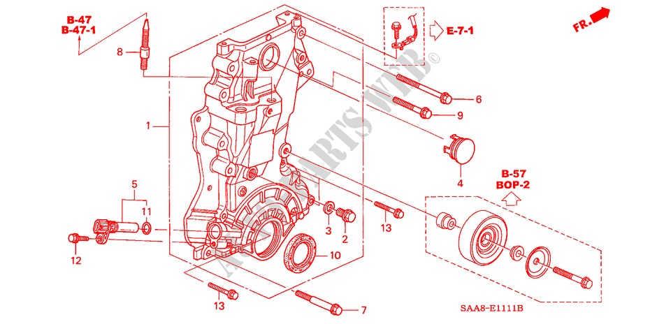 CHAIN CASE (VTEC) for Honda JAZZ VTI 5 Doors 5 speed manual 2005
