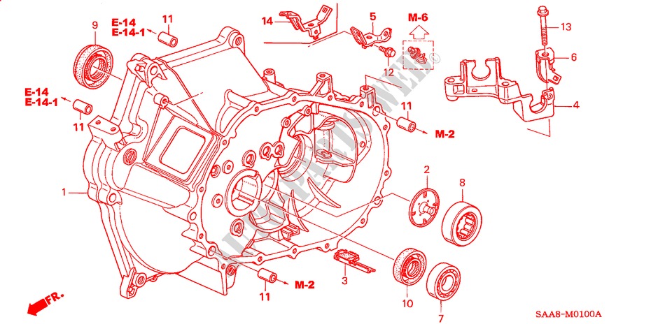 CLUTCH CASE for Honda JAZZ VTI 5 Doors 5 speed manual 2005