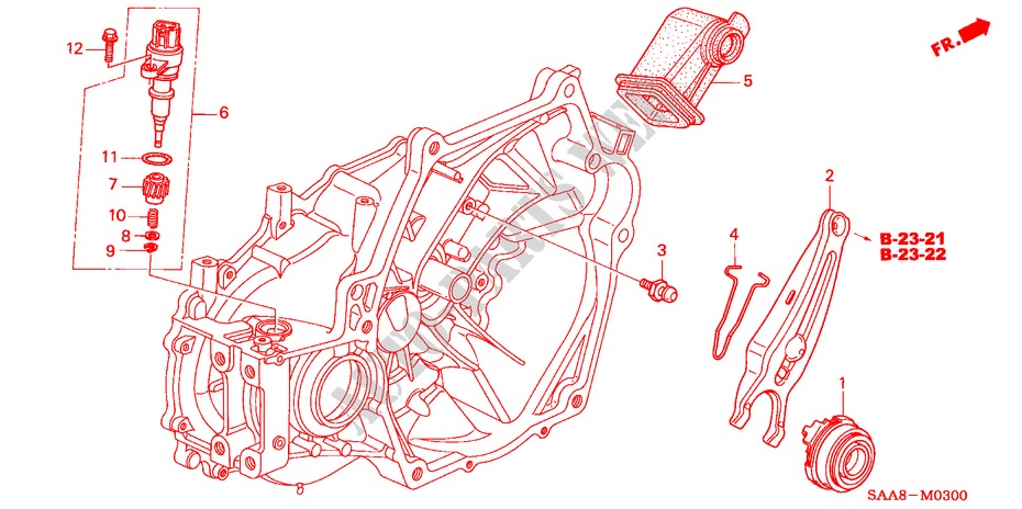CLUTCH RELEASE for Honda JAZZ 1.3GLI 5 Doors 5 speed manual 2005