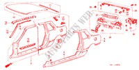 BODY STRUCTURE COMPONENTS (3) for Honda PRELUDE EX 2 Doors 4 speed automatic 1983