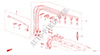 HIGH TENSION CORD/ SPARK PLUG (PGM FI) for Honda PRELUDE 2.0I-16 2 Doors 5 speed manual 1987
