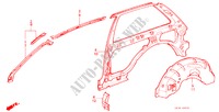 BODY STRUCTURE COMPONENTS (5)(2D) for Honda CIVIC DX 3 Doors 3 speed automatic 1984