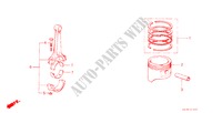 PISTON/CONNECTING ROD for Honda CIVIC DX 3 Doors 3 speed automatic 1984