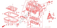 CYLINDER BLOCK/OIL PAN for Honda LEGEND XI EXCLUSIVE 4 Doors 4 speed automatic 1990