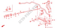 FRONT LOWER ARM/ FRONT STABILIZER for Honda LEGEND ZI 4 Doors 4 speed automatic 1989