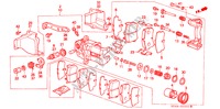REAR BRAKE CALIPER (1) for Honda LEGEND ZI 4 Doors 5 speed manual 1988