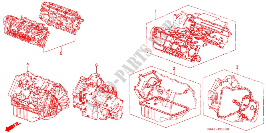 GASKET KIT for Honda LEGEND ZI 4 Doors 4 speed automatic 1989