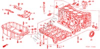 CYLINDER BLOCK/OIL PAN (L4) for Honda ACCORD 2.0 VTIE 4 Doors 5 speed manual 2003