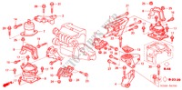 ENGINE MOUNTS (L4) (MT) for Honda ACCORD VTIL 4 Doors 5 speed manual 2006