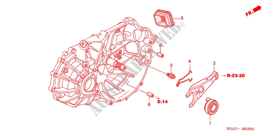 CLUTCH RELEASE (L4) for Honda ACCORD VTIL 4 Doors 5 speed manual 2005