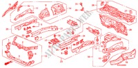 FRONT BULKHEAD/DASHBOARD for Honda ACCORD VTIL 4 Doors 5 speed manual 2007