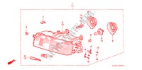 HEADLIGHT (2) for Honda ACCORD EX 4 Doors 5 speed manual 1986
