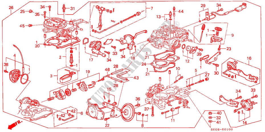 CARBURETOR for Honda ACCORD EX 4 Doors 5 speed manual 1986