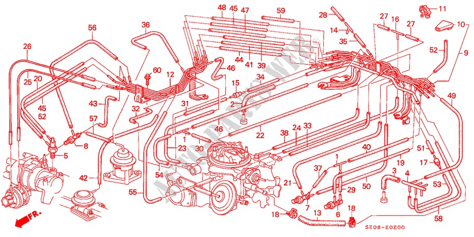 INSTALL PIPE TUBING (1) for Honda ACCORD EX 3 Doors 5 speed manual 1988