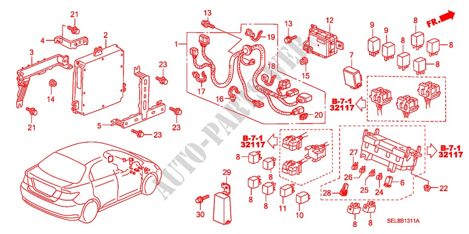CONTROL UNIT (CABIN) (RH) for Honda CITY ZX VTI-L 4 Doors 5 speed manual 2007