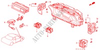 COMBINATION METER(2) for Honda PRELUDE 4WS SI 2 Doors 5 speed manual 1990