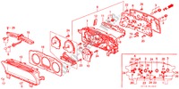 COMBINATION METER COMPONENTS(2) for Honda PRELUDE 2.0EX 2 Doors 5 speed manual 1990
