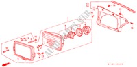 HEADLIGHT for Honda PRELUDE 4WS 2.0 SI 2 Doors 5 speed manual 1989