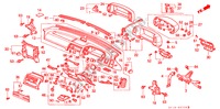 INSTRUMENT PANEL(RH) for Honda PRELUDE 4WS 2.0 SI 2 Doors 5 speed manual 1989