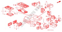 INTERIOR LIGHT/SWITCH for Honda CIVIC DX 1200 3 Doors 5 speed manual 1989