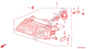 HEADLIGHT(2) for Honda CIVIC EX 4 Doors 5 speed manual 1990