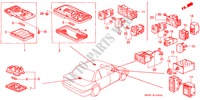 INTERIOR LIGHT/SWITCH for Honda CIVIC DX 1200 4 Doors 5 speed manual 1988