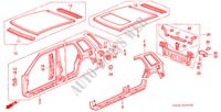 BODY STRUCTURE COMPONENTS (3) for Honda CIVIC SHUTTLE GL 5 Doors 4 speed automatic 1991