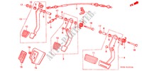 BRAKE  PEDAL/CLUTCH PEDAL (2) for Honda CIVIC SHUTTLE GL 5 Doors 5 speed manual 1991