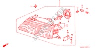 HEADLIGHT (2) for Honda CIVIC SHUTTLE GL 5 Doors 5 speed manual 1991