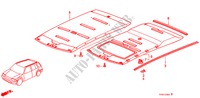 ROOF LINING for Honda CIVIC SHUTTLE GL 5 Doors 4 speed automatic 1988