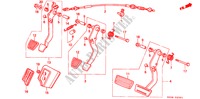 BRAKE PEDAL/CLUTCH PEDAL for Honda CIVIC SHUTTLE 55X 5 Doors 5 speed manual 1995