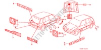 EMBLEMS for Honda CIVIC SHUTTLE 55X 5 Doors 5 speed manual 1995