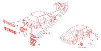 EMBLEMS for Honda CONCERTO EX-I 5 Doors 5 speed manual 1991
