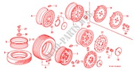TIRE/WHEEL DISK for Honda CONCERTO EX-I 4 Doors 4 speed automatic 1989