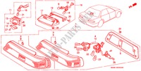 TAILLIGHT for Honda INTEGRA LS 4 Doors 5 speed manual 1991