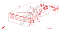 FRONT COMBINATION LIGHT for Honda VIGOR STD 4 Doors 5 speed manual 1993