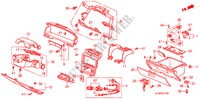 INSTRUMENT PANEL GARNISH (1) for Honda VIGOR STD 4 Doors 4 speed automatic 1993