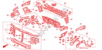 BODY STRUCTURE COMPONENTS (1) for Honda ACCORD LX 4 Doors 4 speed automatic 1990