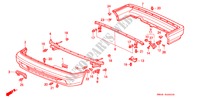 BUMPERS (1) for Honda ACCORD EXI 4 Doors 4 speed automatic 1990